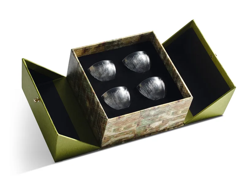 Four Dianpei Liuli Ice Rain Teacups — 1