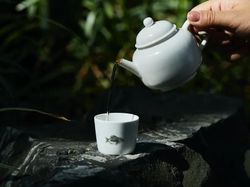 Four Modern Jingdezhen Porcelain Cups and Teapot Set — 2