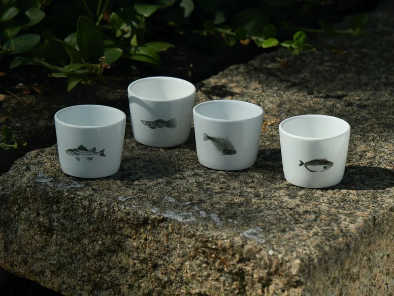 Four Modern Jingdezhen Porcelain Cups Set — 3