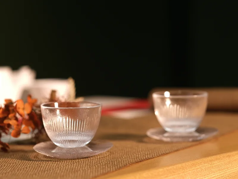 Ice Rain Teacup and Coaster Set — 2