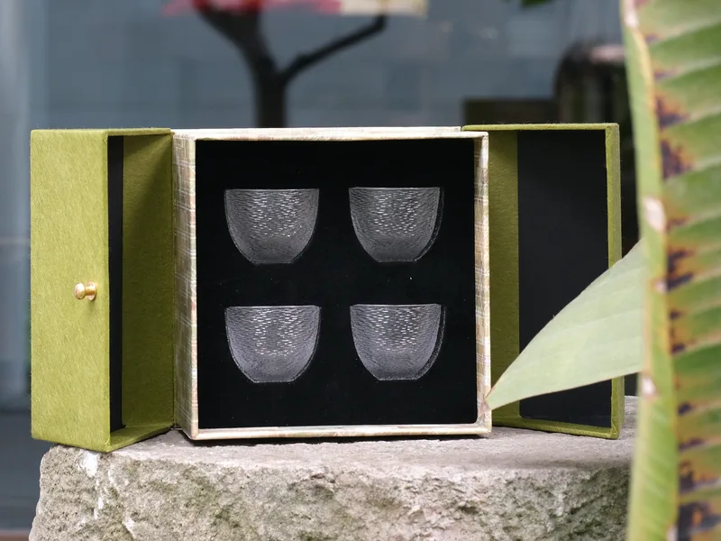 Ice Ripple Teacup Set — 4