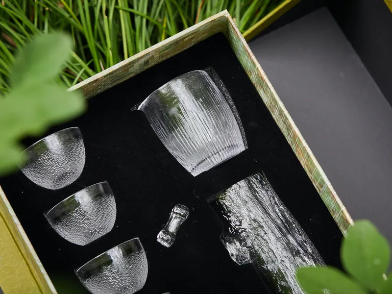 Ice Ripple Clear Rim Five Cup Gift Set — 2