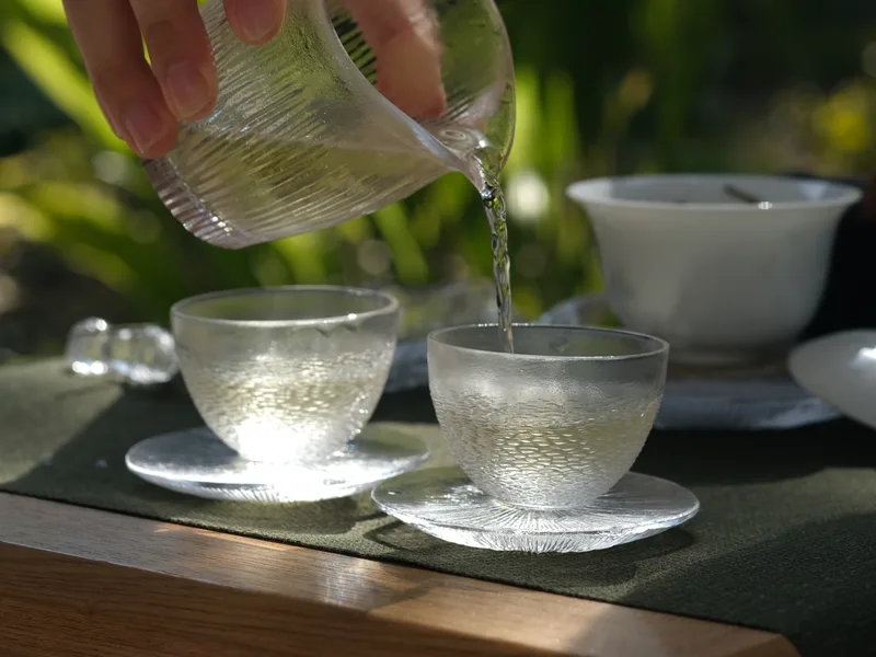 Ice Ripple Clear Rim Five Cup Gift Set — 3