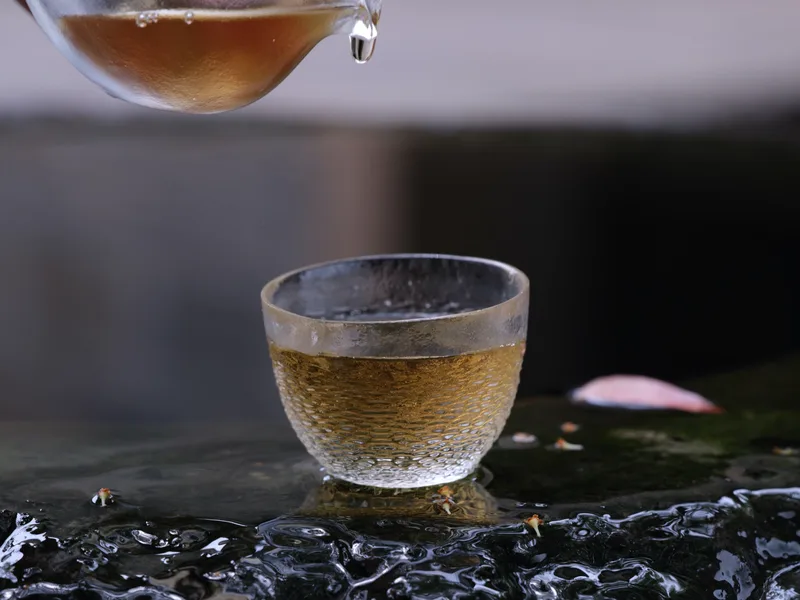Ice Ripple Clear Rim Teacup — 3