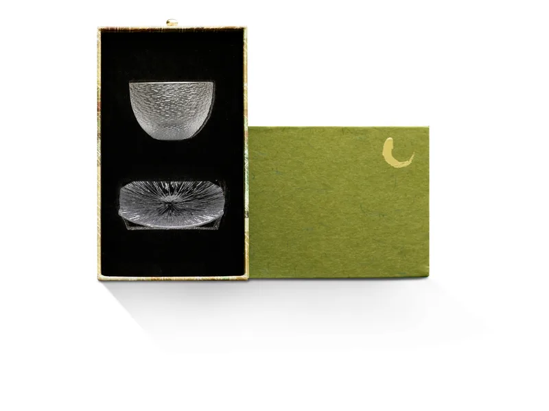 Ice Ripple Single Teacup and Coaster Set — 1