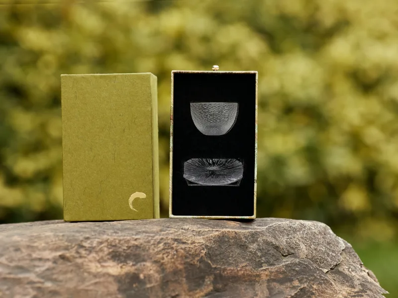 Ice Ripple Single Teacup and Coaster Set — 4