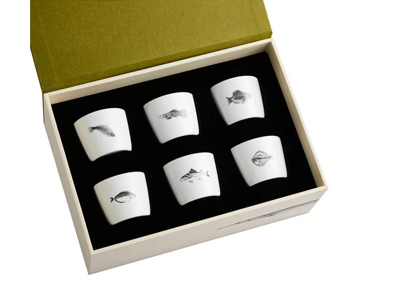 Six Modern Jingdezhen Porcelain Cups Set — 1