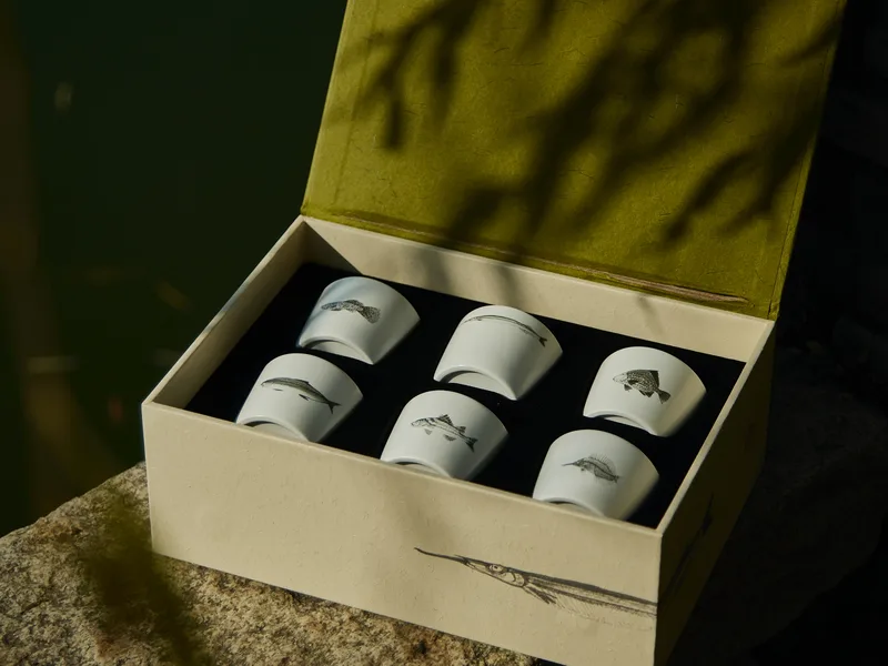 Six Modern Jingdezhen Porcelain Cups Set — 3