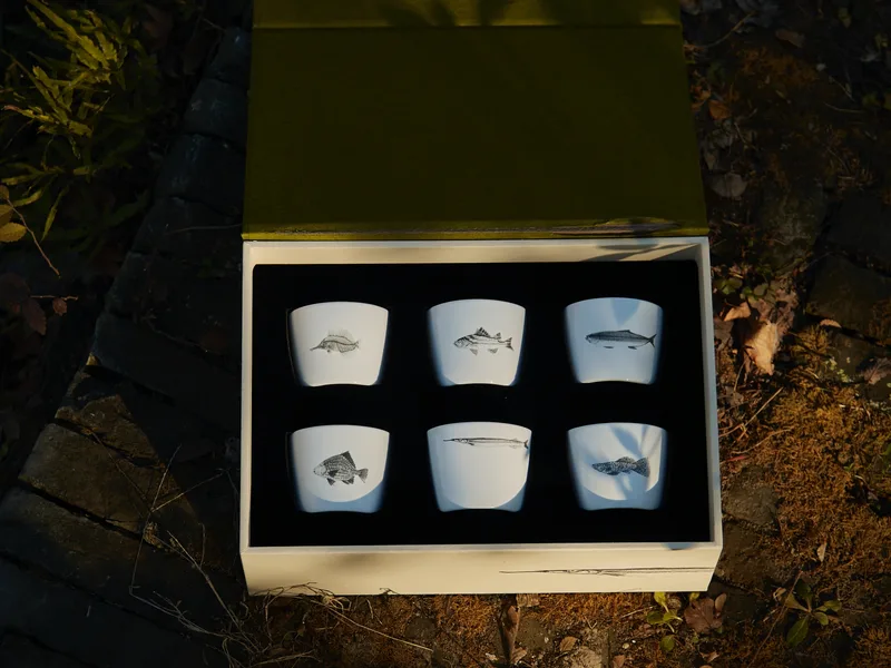 Six Modern Jingdezhen Porcelain Cups Set — 4